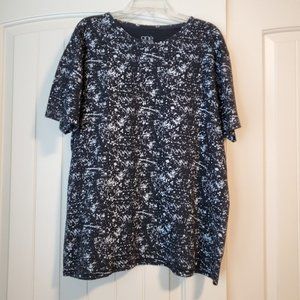 White and Black Design Short Sleeve Shirt